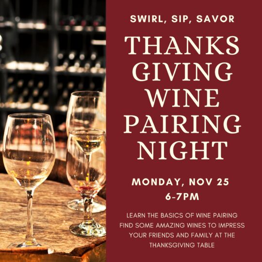 25 Thanksgiving Wine Pairing Class