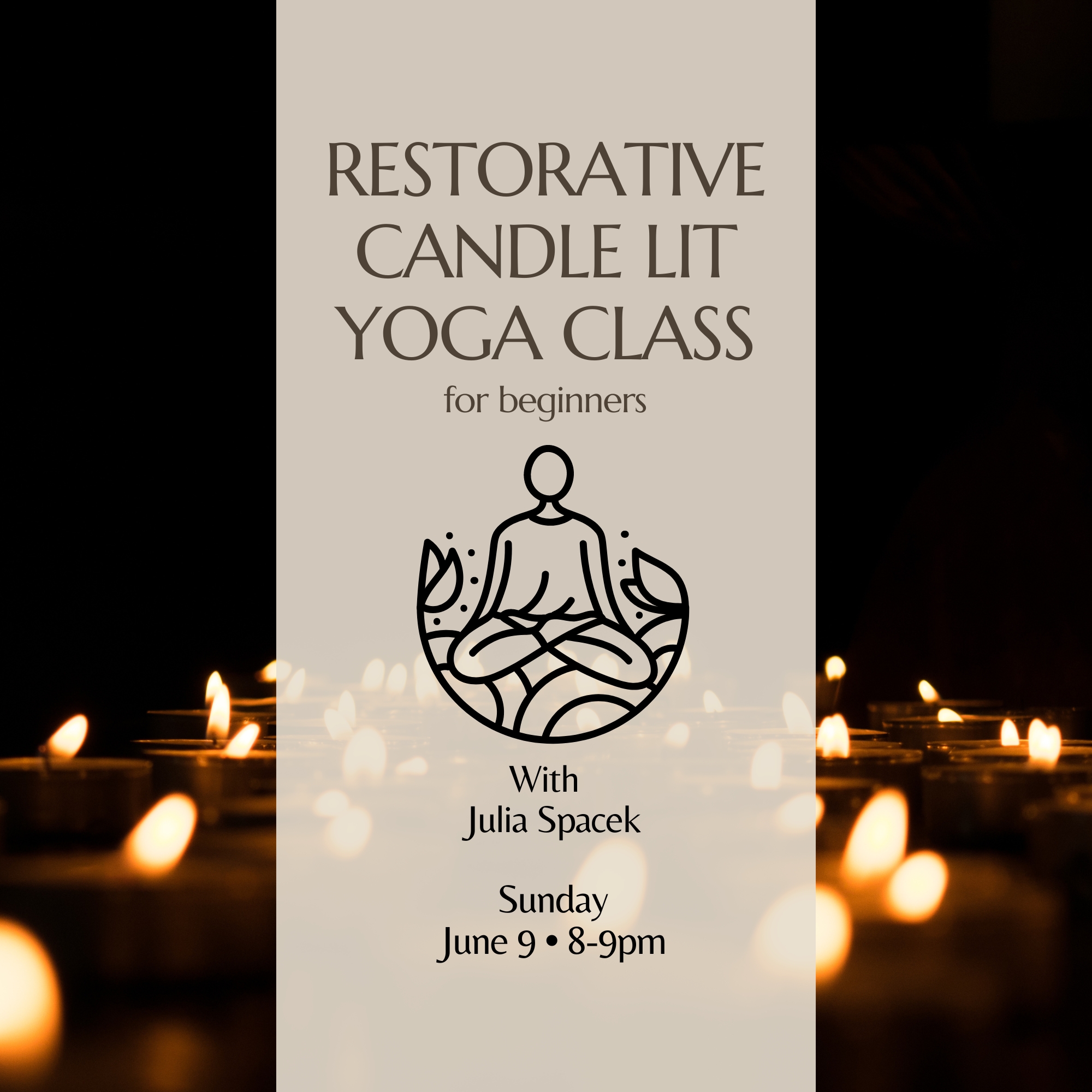 Restorative Candle Lit Yoga Class